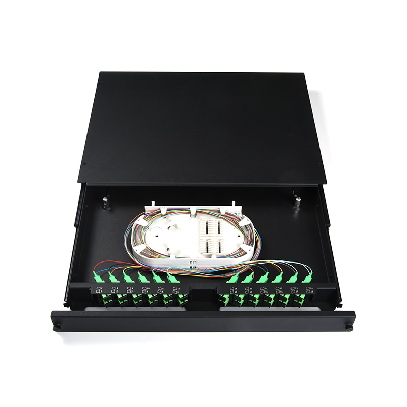 SMT-2206-24P-1U نوع منزلق SC-LC رف جبل لوحة التصحيح الضوئية الألياف 1U