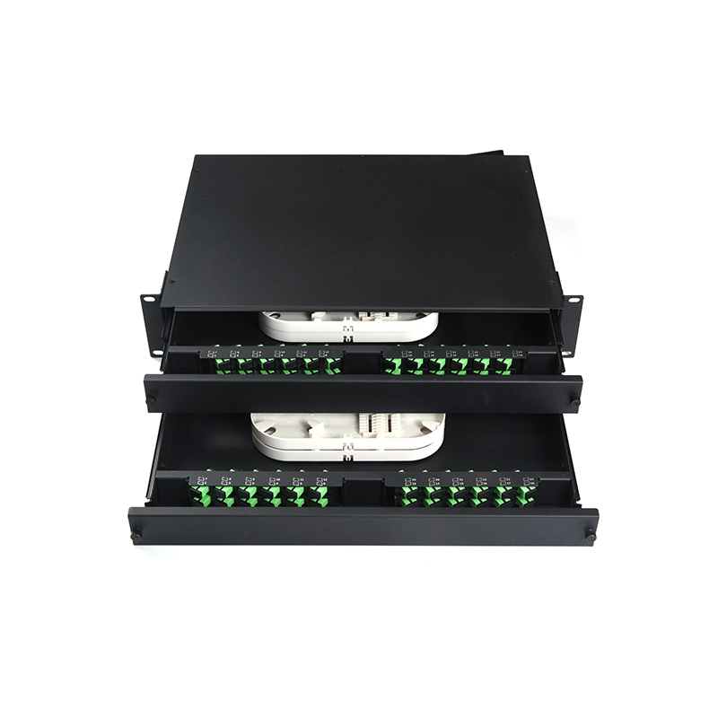 SMT-2206-48P-2U نوع منزلق SC-LC رف جبل لوحة التصحيح الضوئية الألياف 2U