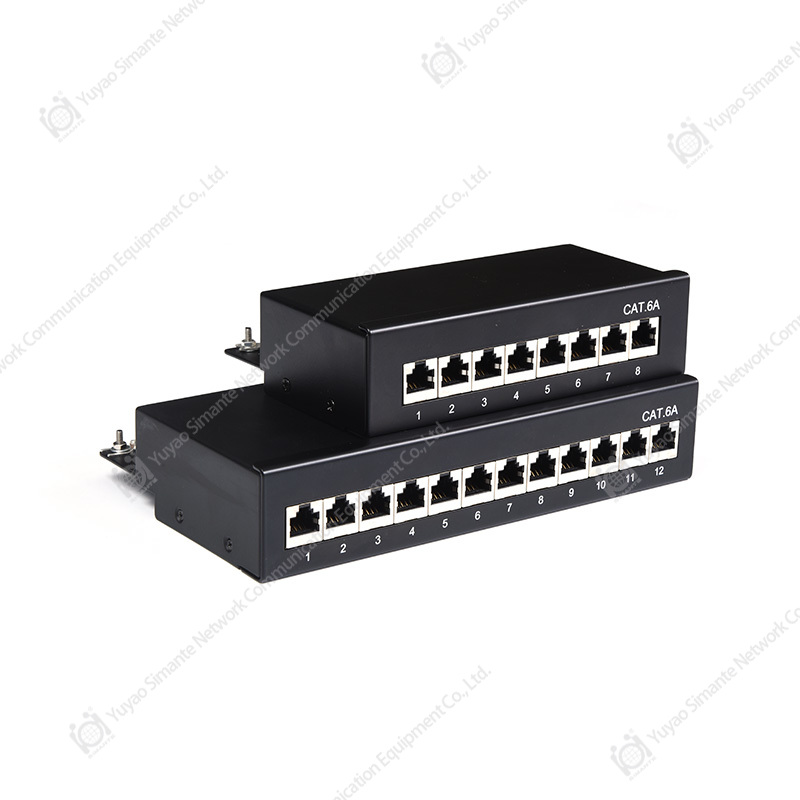 SMT-2030K12C6A-FTP Cat6A 12 لوحة توصيل محمية بـ 12 منفذًا