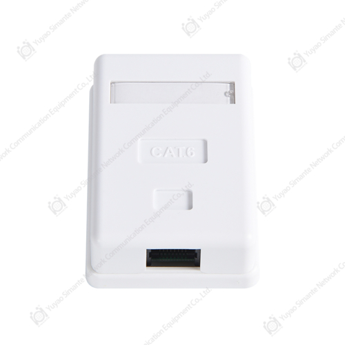 SMT-4402-1PC6 CAT6 مربع سطح 90 درجة SMT-4402-1PC6 CAT6 مربع سطح 90 درجة