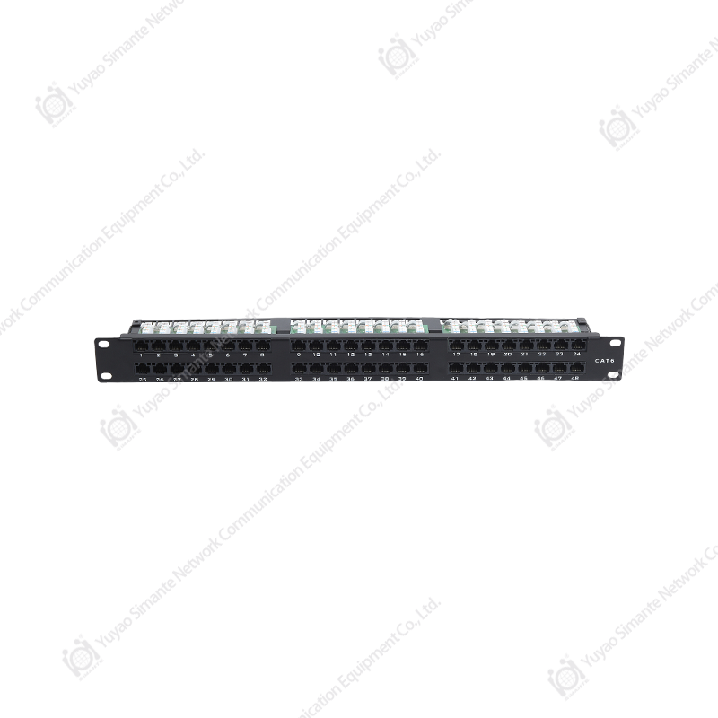SMT-2020K48C6، لوحة التصحيح CAT6 UTP بدرجة 180 مع منفذ 1U24