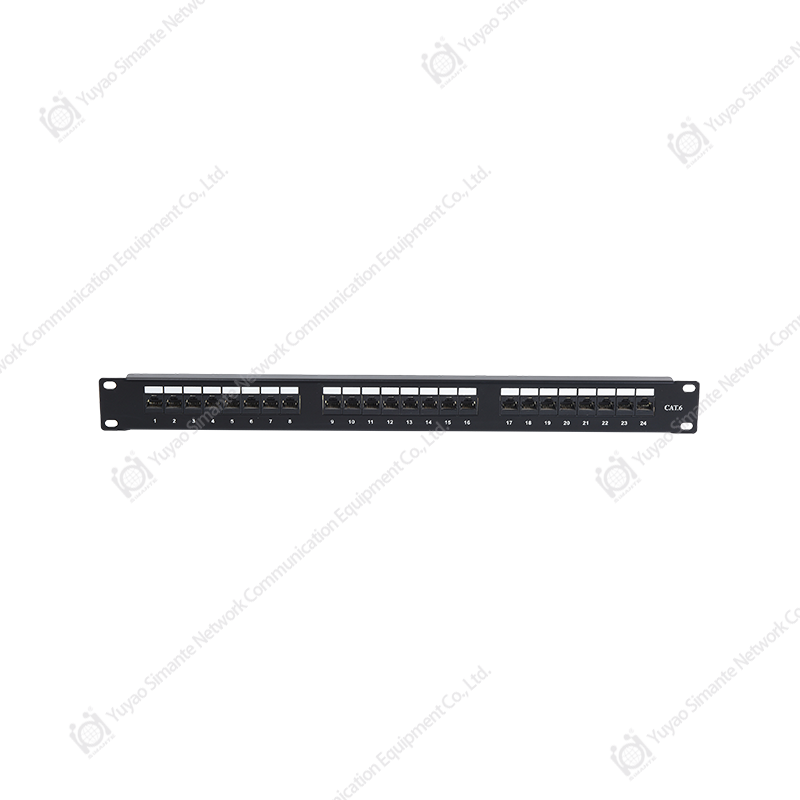 SMT-2030K24C6، لوحة التصحيح CAT6 بدرجة 90 مع منفذ 1U24