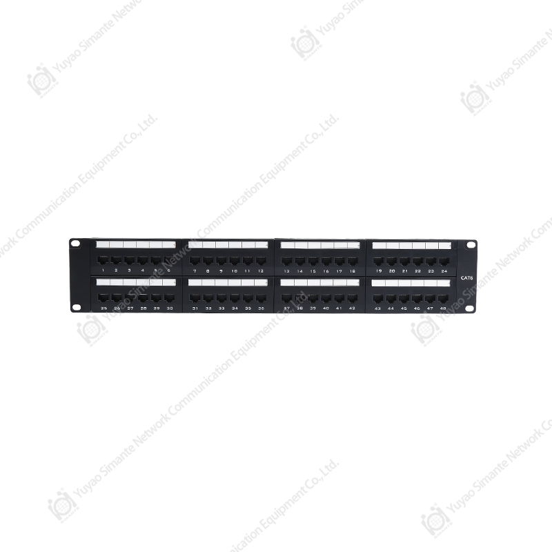 SMT-2032D48C6-B، لوحة التصحيح CAT6 UTP بدرجة 180 مع منفذ 2U48
