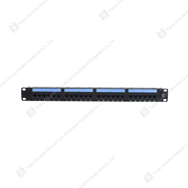 SMT-2045D24C6، لوحة التصحيح CAT6 UTP بدرجة 180 مع منفذ 1U24